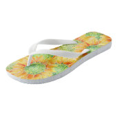 Tongs Fleurs jaunes (Incliné)