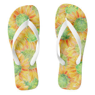 Tongs Fleurs jaunes