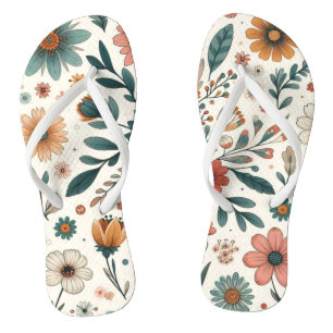 Tongs Fleurs pastel en fleurs