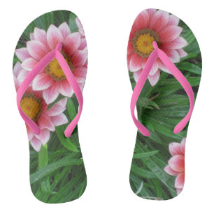 Tongs Fleurs roses