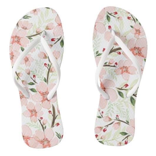 Tongs Fleurs roses (Semelle)