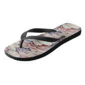 Tongs fleurs roses florales (Incliné)