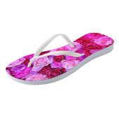 Tongs Fleurs Roses romantiques Bouquet Floral Rose (Incliné)