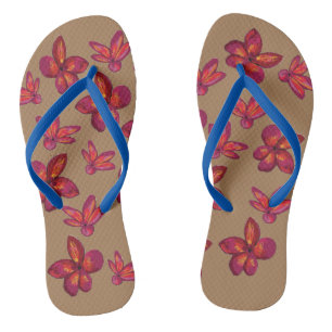 Tongs Fleurs Rouges