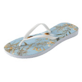 Tongs Fleurs sauvages Australiens Sur Bleu, (Incliné)
