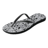 Tongs Fleurs sur net 01.wx4 Blanc BG (Incliné)