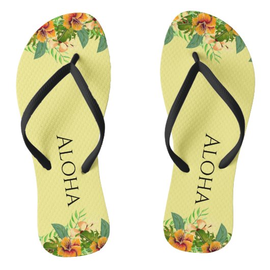 Tongs Fleurs Tropicales Aloha  (Semelle)