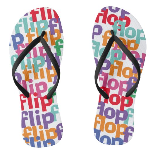 Tongs Flip & Flop Colorful Wordplay Pun Lover (Semelle)