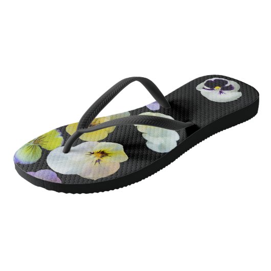 Tongs Flip Flops, à fleurs (Incliné)