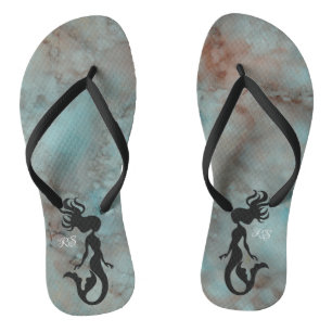 Tongs Flip-Flops adultes" "Inkblots Sirènes d'Oranges bl