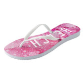 Tongs Flip-Flops Adultes "Rose/Plage S'Il Vous Plaît" (Incliné)