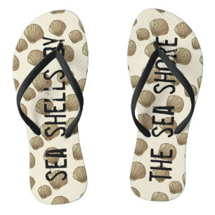 Tongs Flip-Flops Adultes "Sea Shells By the Seashore"