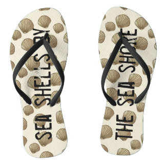 Tongs Flip-Flops Adultes "Sea Shells By the Seashore"