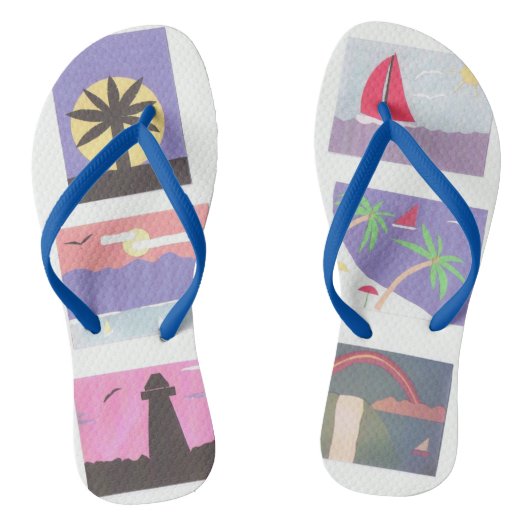 Tongs Flip-flops avec Scènes de plage Flip Flops (Semelle)