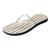 Tongs Flip Flops Beige & White Strie (Incliné)