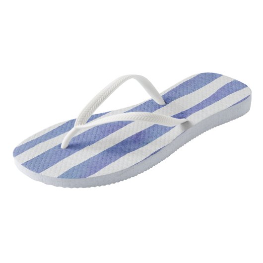Tongs Flip Flops - Blue Stripe Pattern (Incliné)