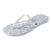 Tongs Flip Flops - Blue Stripe Pattern (Incliné)