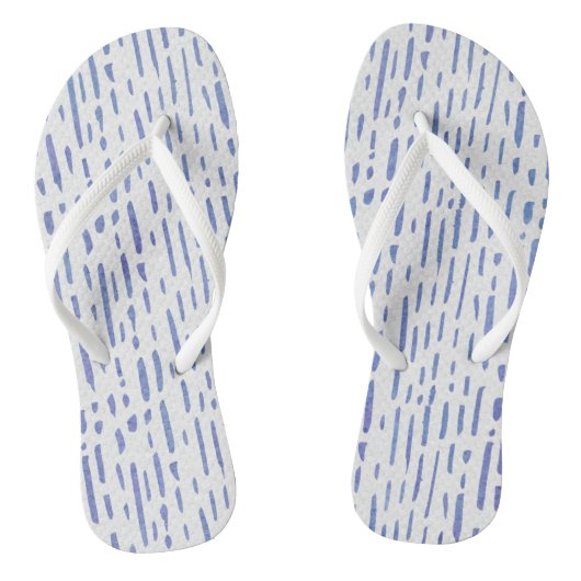 Tongs Flip Flops - Blue Stripe Pattern (Semelle)