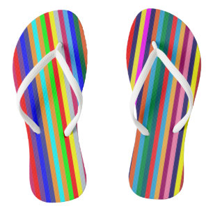 Tongs Flip Flops Colorful Stripe