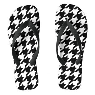 Tongs Flip Flops de Black Houndstooth