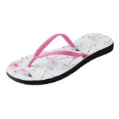 Tongs Flip-flops de Flamant rose (Incliné)