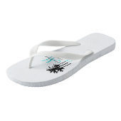 Tongs Flip Flops de mariage personnalisé sur la plage (Incliné)