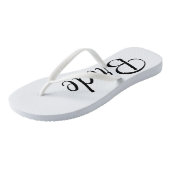 Tongs Flip Flops de mariée le jour du mariage (Incliné)