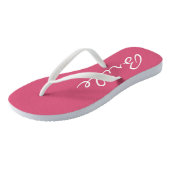 Tongs Flip Flops de mariée rose (Incliné)