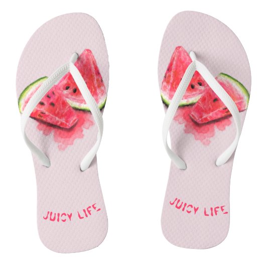 Tongs Flip Flops drôle avec pastèques juteuses sucrées (Semelle)