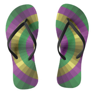 Tongs Flip Flops Illusion Mardi Gras