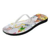 Tongs Flip Flops Joyeux Noël Joyeux anniversaire (Incliné)