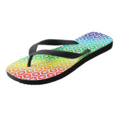Tongs Flip Flops - Motif arc-en-ciel en Motif blanc (Incliné)