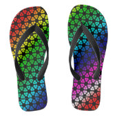 Tongs Flip Flops - Motif arc-en-ciel en verre en plomb (Semelle)