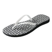 Tongs Flip Flops noir & blanc À damiers (Incliné)