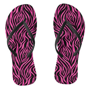 Tongs Flip Flops noir rose chaud