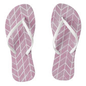 Tongs Flip Flops - Pink Stripe Pattern (Semelle)