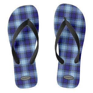 Tongs Flip-flops Plaid pour hommes HAMbWG Flip Flops pou