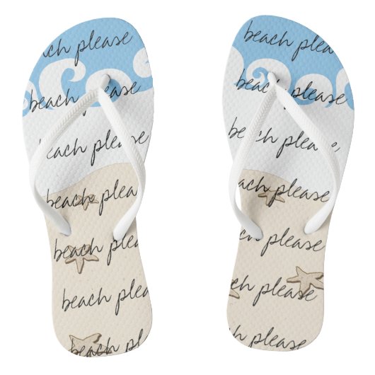 Tongs Flip-Flops pour adultes "Star Shells, Beach Please (Semelle)