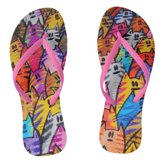 Tongs Flip flops pour dame chats 05 (Semelle)