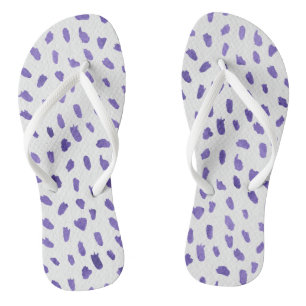 Tongs Flip Flops - Purple Pattern