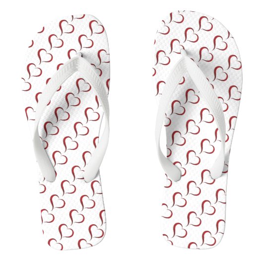 Tongs Flip Flops/Red Hearts (Semelle)