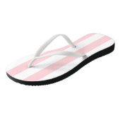 Tongs Flip Flops rose et blanc (Incliné)