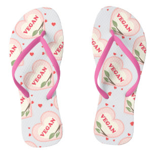 Tongs Flip Flops Vegan Love