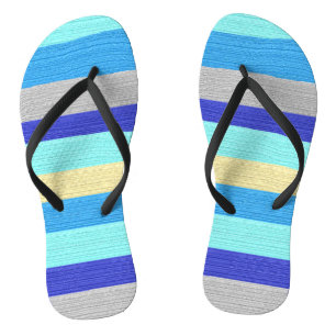 Tongs Flipflops bleu et or