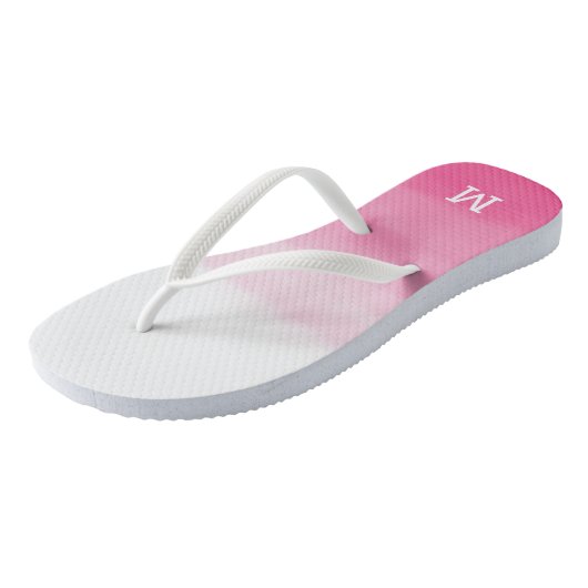 Tongs Flipflops de Monogramme rose (Incliné)