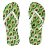 Tongs Flipflops de plage à imprimer à l'avocat vert pour (Semelle)