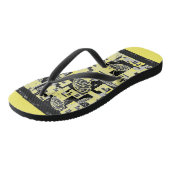 Tongs Flipflops pour femmes Jaune, Noir (Incliné)