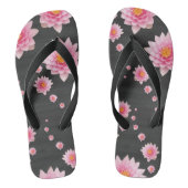 Tongs Floating Pink Lotus Flowers (Semelle)