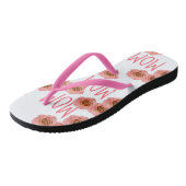 Tongs Flop rose floral "MOM" (Incliné)