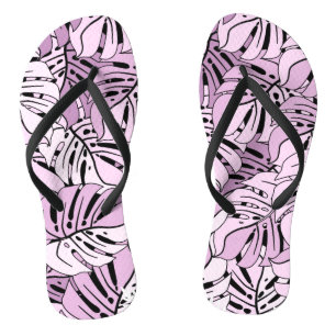 Tongs Flops à lèvres adultes - Feuilles tropicaux